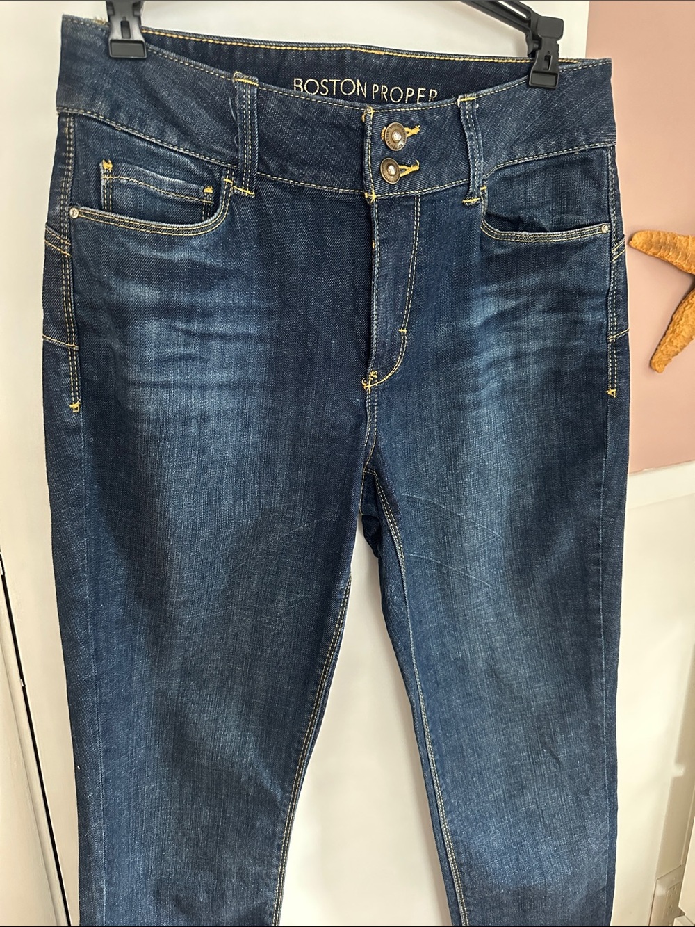 Boston Proper wide waistband jeans,